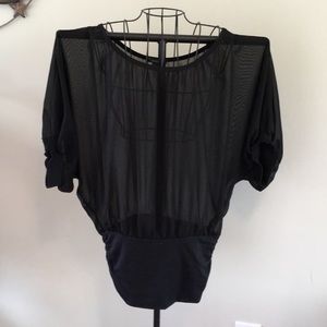 ✂️ FOREVER 21 Oversized Black Sheer Blouse S
